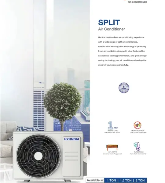 Hyundai 2 Ton Triple DC Inverter WiFi Split Air Conditioner (HYC11B-24DBFN2)