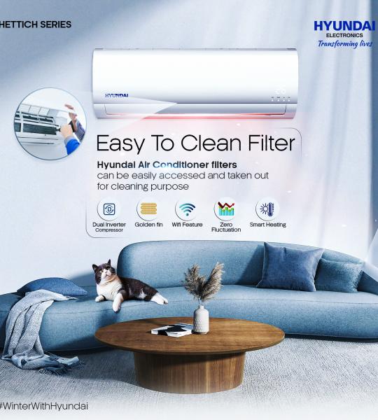 Hyundai 1 Ton Split Air Conditioner Non-Inverter (HYCFB-12GRKN2)